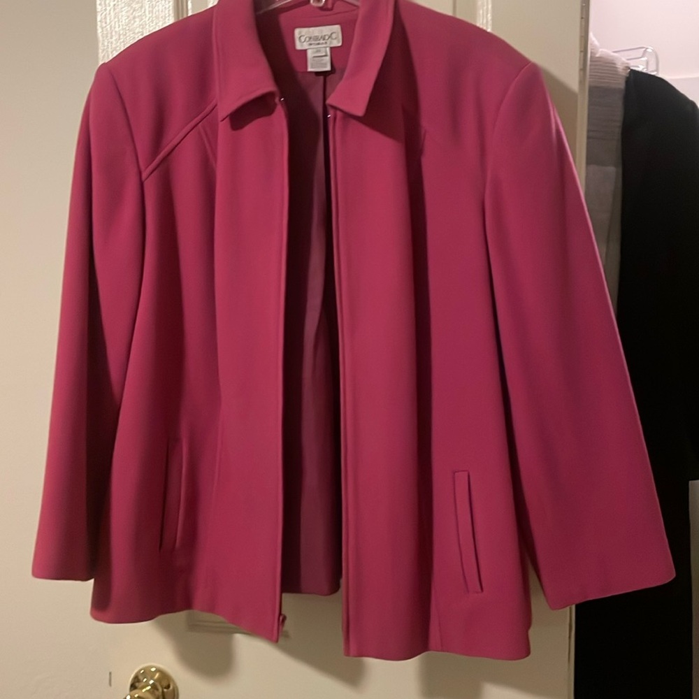 Selling my aunts closet fuchsia light coat